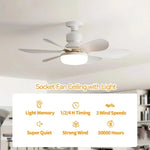 ventilateur lumière led 40w télécommande intensité réglable blanc moderne chambre cuisine salle bain