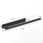 porte serviettes mural noir minimaliste auto adhésif acier inoxydable salle bain cuisine