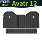 tapis sol voiture noir rayures horizontales moderne waterproof fixations facile nettoyer