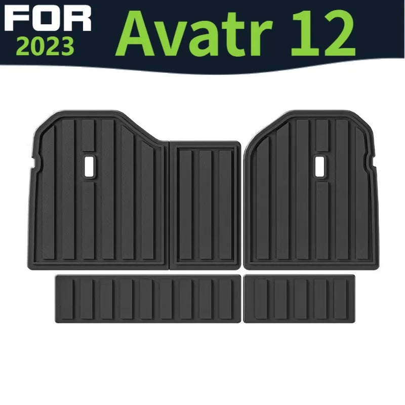 tapis sol voiture noir rayures horizontales moderne waterproof fixations facile nettoyer