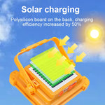 lampe travail solaire rechargeable 20000mAh orange moderne panneau solaire led campingurgence
