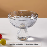 plateau dessert cristal transparent facetté moderne élégant fruits collations luxe