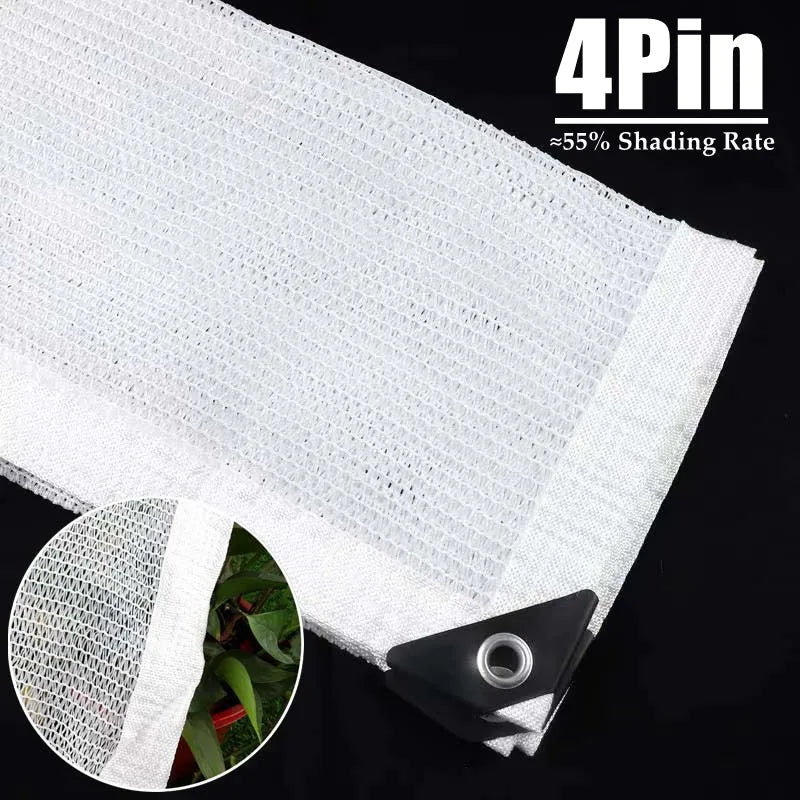 voile d'ombrage blanche maille haute densité protection solaire jardin balcon auvent