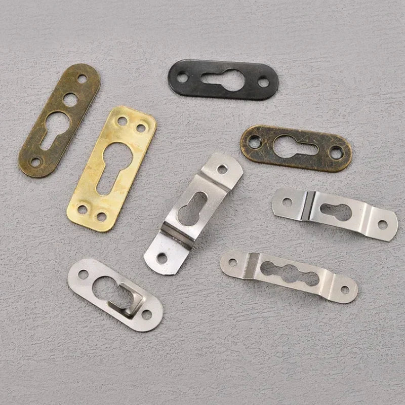 plaques fixation or noir argent modernes 30 pièces quincaillerie suspension cadres bois