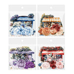 autocollants fleurs feuilles grilles tailles variées couleurs opaques détaillés adhésifs