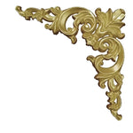 décoration murale coin blanc doré motifs floraux relief classique ornemental PVC stickers
