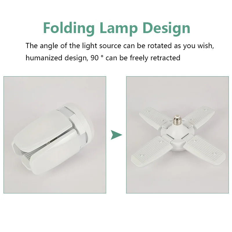 ampoule led pliable forme éventail e27 blanc moderne opaque 50000h blanc froid chaud lumière