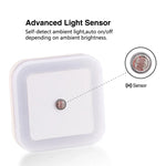 veilleuse led nuit blanc bleu orange rose rectangulaire moderne minimaliste adhésive adaptateur secteur