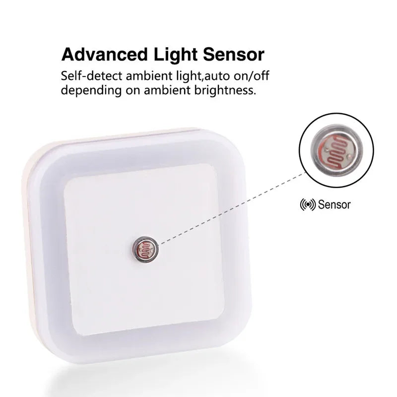 veilleuse led nuit blanc bleu orange rose rectangulaire moderne minimaliste adhésive adaptateur secteur