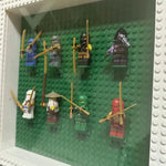 Cadre photo Lego jaune clair avec briques de construction