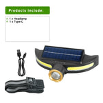 lampe frontale rechargeable led noir gris blanc réflecteur solaire moderne pratique