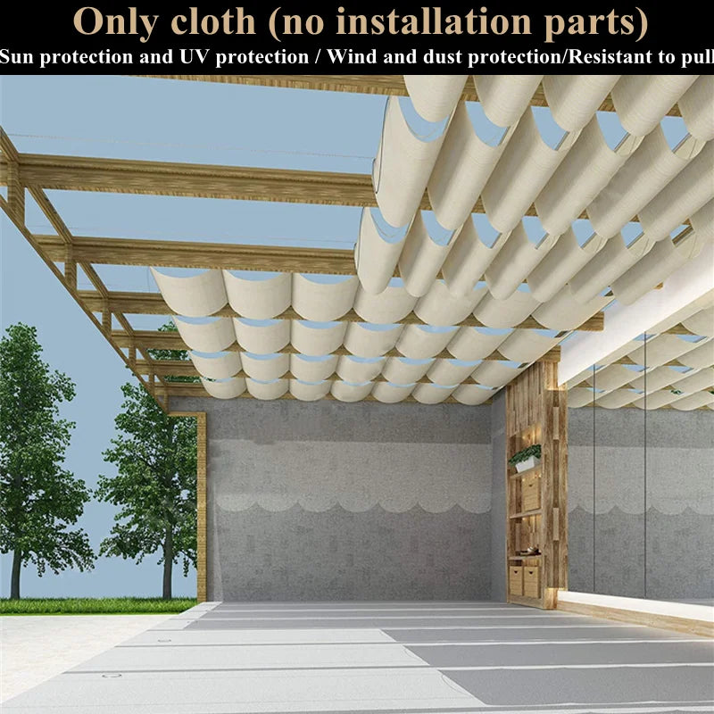 Filet pare-soleil blanc protection piscine extérieur