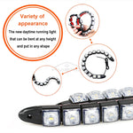 bande led flexible adhésive carrés lumineux noir blanc moderne fonctionnelle 12v 6led 2000 lumens