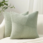 coussin beige rayures verticales moderne housse 45x45cm polyester coton zipper blancintérieur deco maison