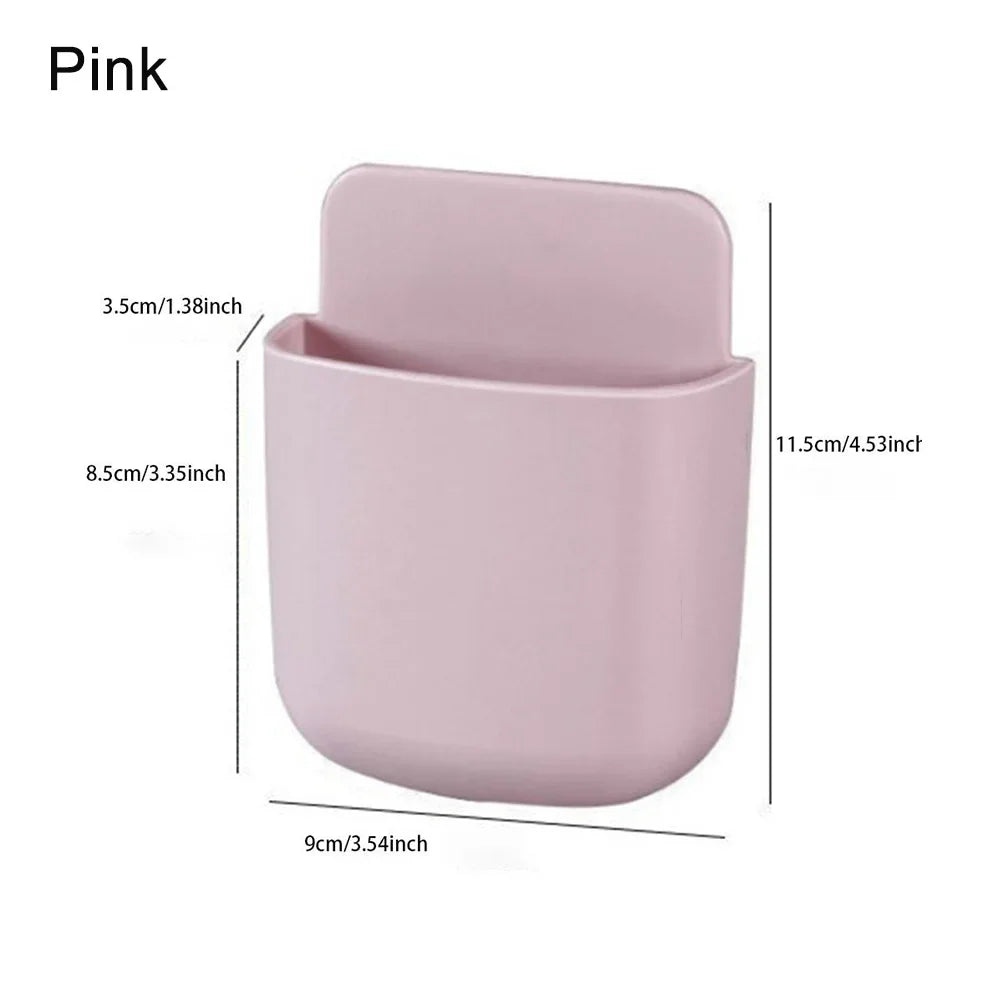boîte rangement murale moderne télécommande stylos accessoires adhésif rouge bleu