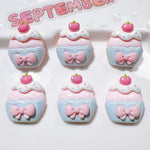 miniatures théière tasses cuillère cupcakes kawaii doux mignon rubans fleurs roses blancs