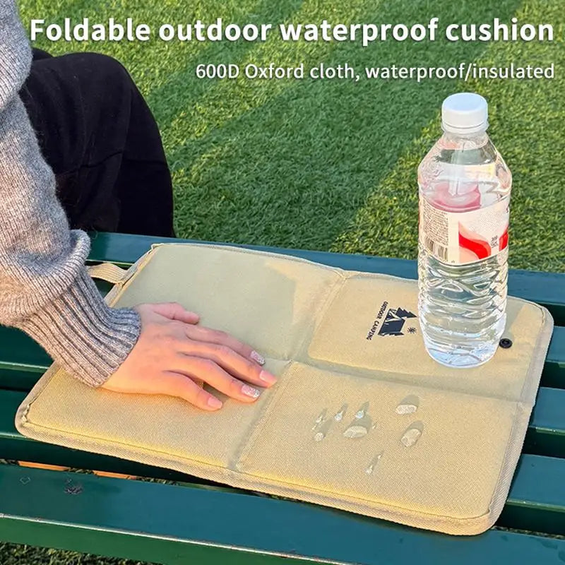 coussin pliable extérieur toile oxford 600d imperméable beige noir vert pratique léger résistant boucle