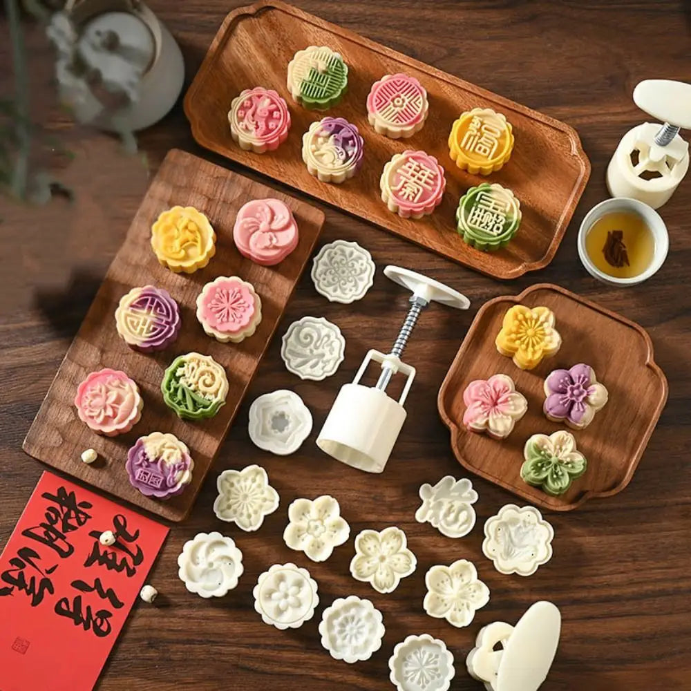 moule biscuits blanc moderne motifs floraux géométriques opaque décoration gâteau fondant