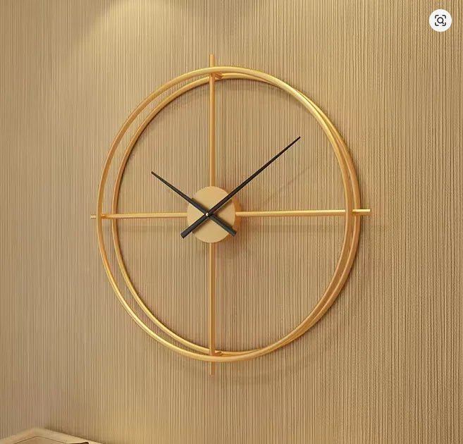 horloge murale paon plumes fleurs bleu doré moderne décoration intérieure fixations ornementales
