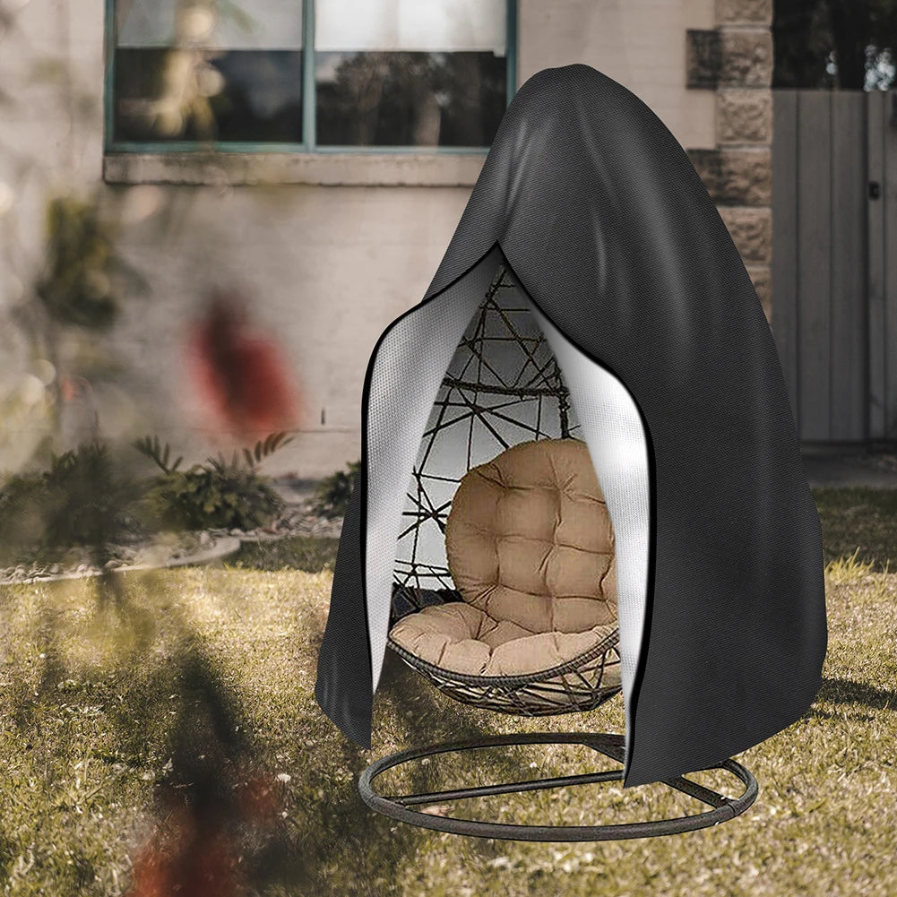 housse chaise suspendue imperméable anti uv protège rotin noir beige contemporaine zip elasticité