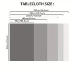 nappe marron rayures moderne cuisine table salon fêtes polyester réutilisable