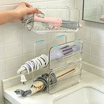 organisateur cordon cheveux transparent moderne fixation clips brosse fer lisser étiquette