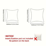 housse coussin penguins relief polyester moderne décoration maison salon chambre zip 40x40cm 45x45cm blanc