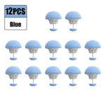 boutons lit tissu coton fin modernes rose bleu gris clair boîte rangement instructions pack