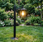 lampe sol industrielle led ip65 aluminium noir classiqueextérieur jardin