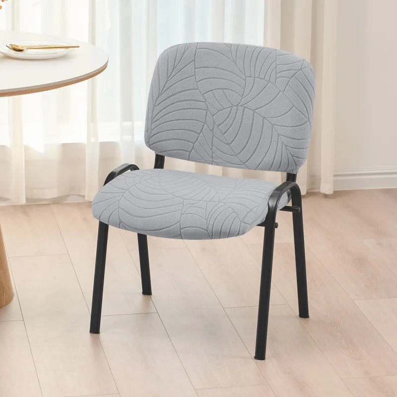 housses chaise polyester jacquard rayures modernes couverture chaise banquet gris clair ajustable protégeant universel