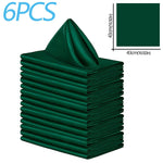 serviettes table satinées noir jaune vert bleu rouge gris moderne uni clips dorés assiettes