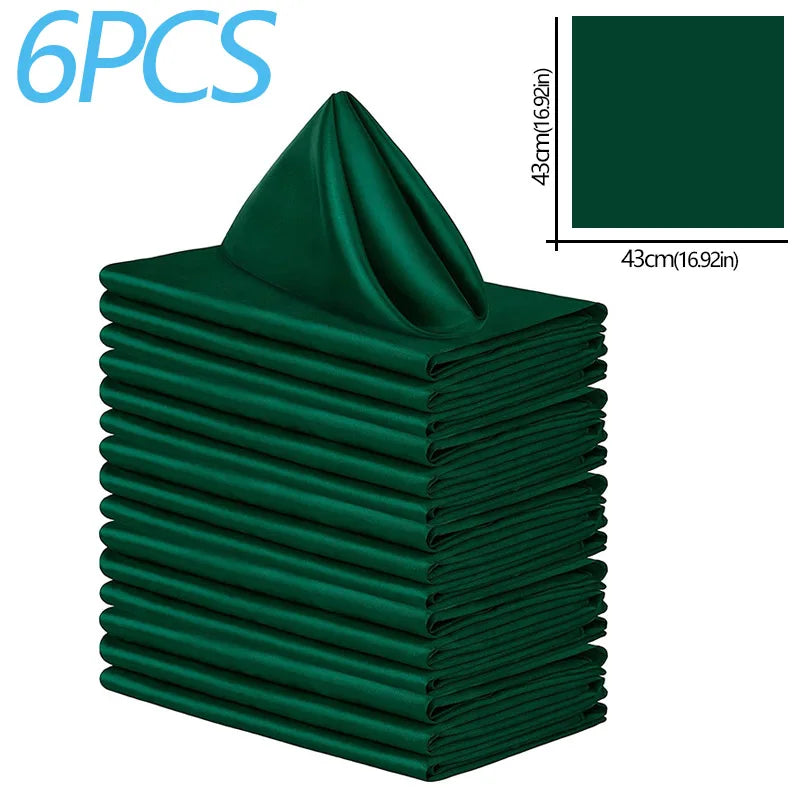 serviettes table satinées noir jaune vert bleu rouge gris moderne uni clips dorés assiettes