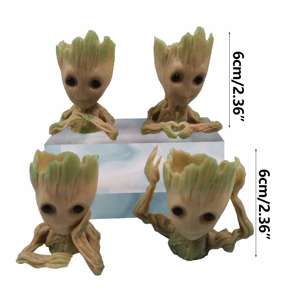 cache pot groot résine vert clair figurine gardiens galaxie décoration maison plante artificielle créatif