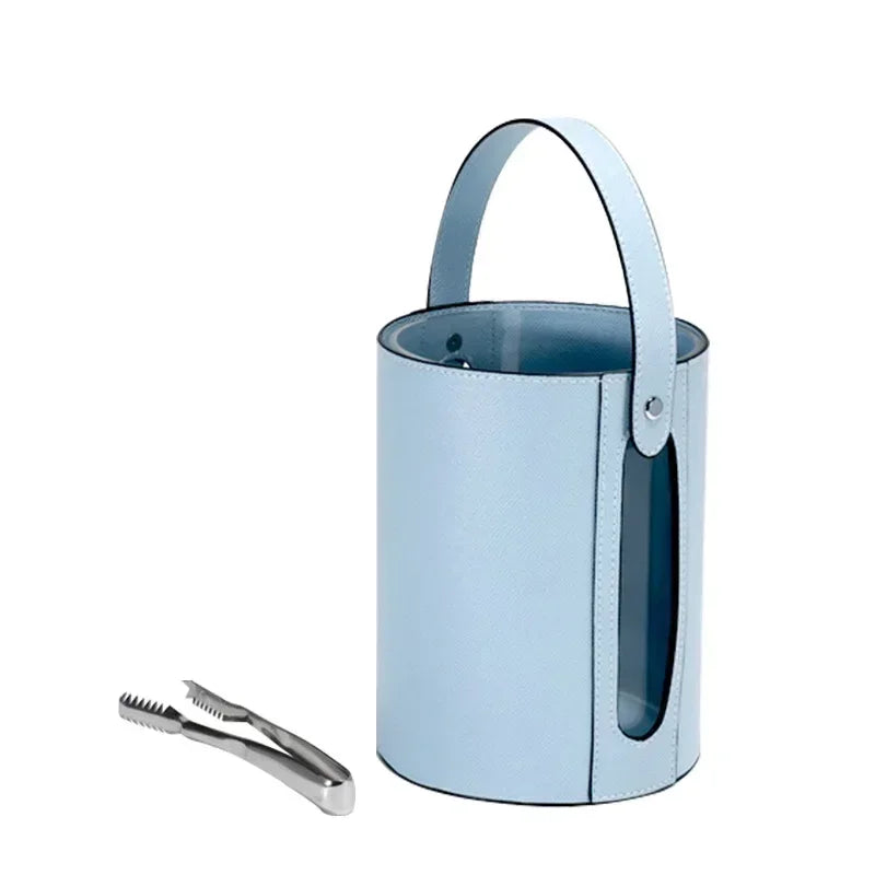 carafe verre couvercle verres whisky porte verres pince glace bleu clair marron élégant classic