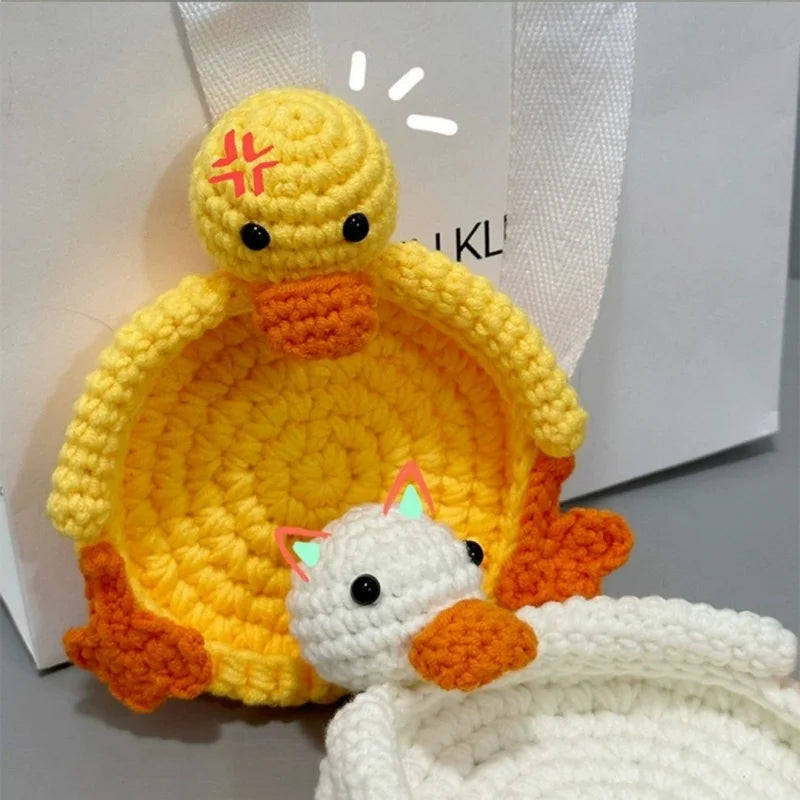 coaster crocheté blanc orange jaune créatif artisanal respectueux environnement maison