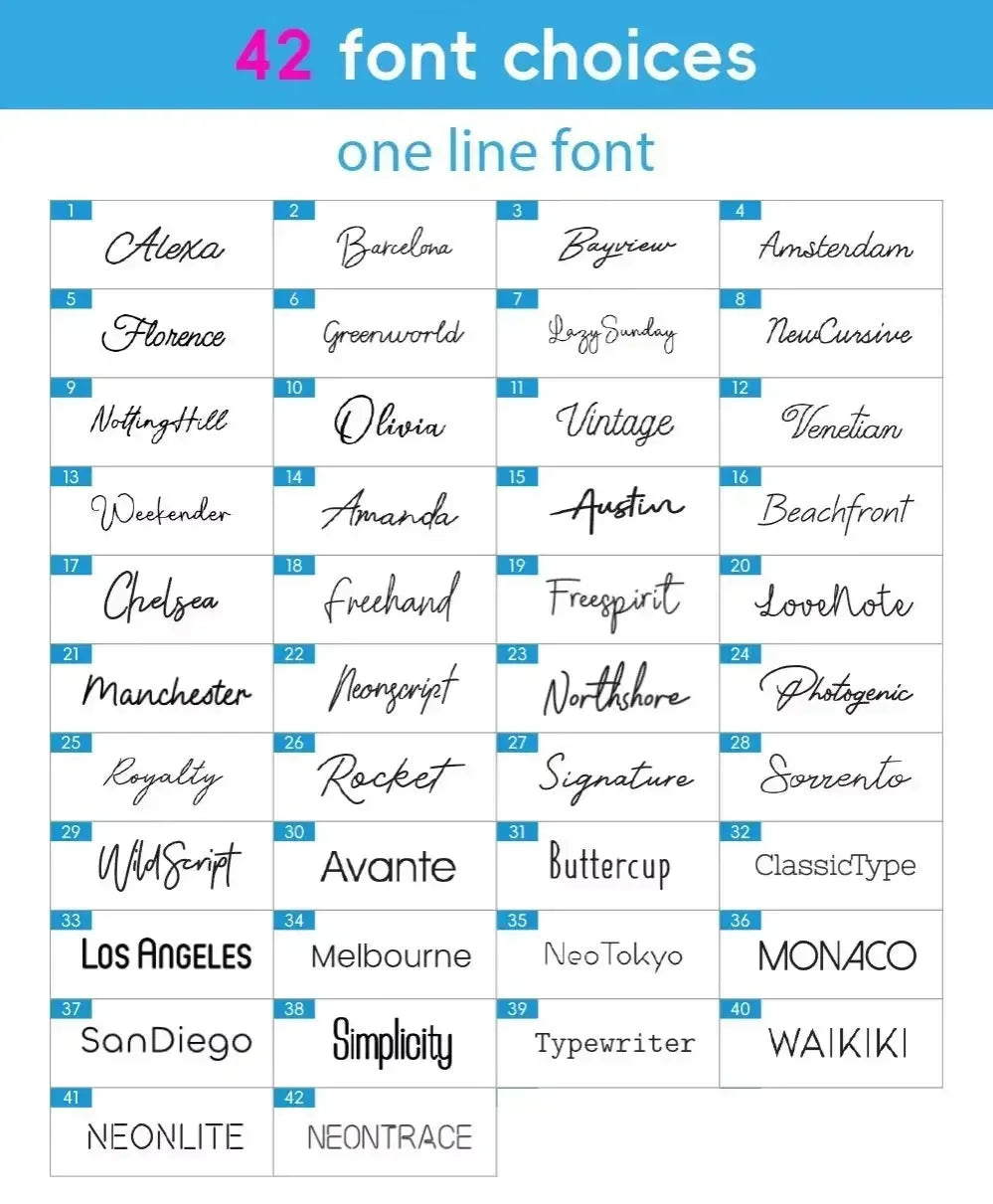 Enseigne néon LED bleue accrochée au mur d'une chambre moderne