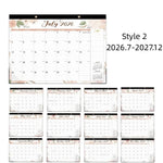 calendrier mural floral moderne notes faire planification quotidienne 18 mois