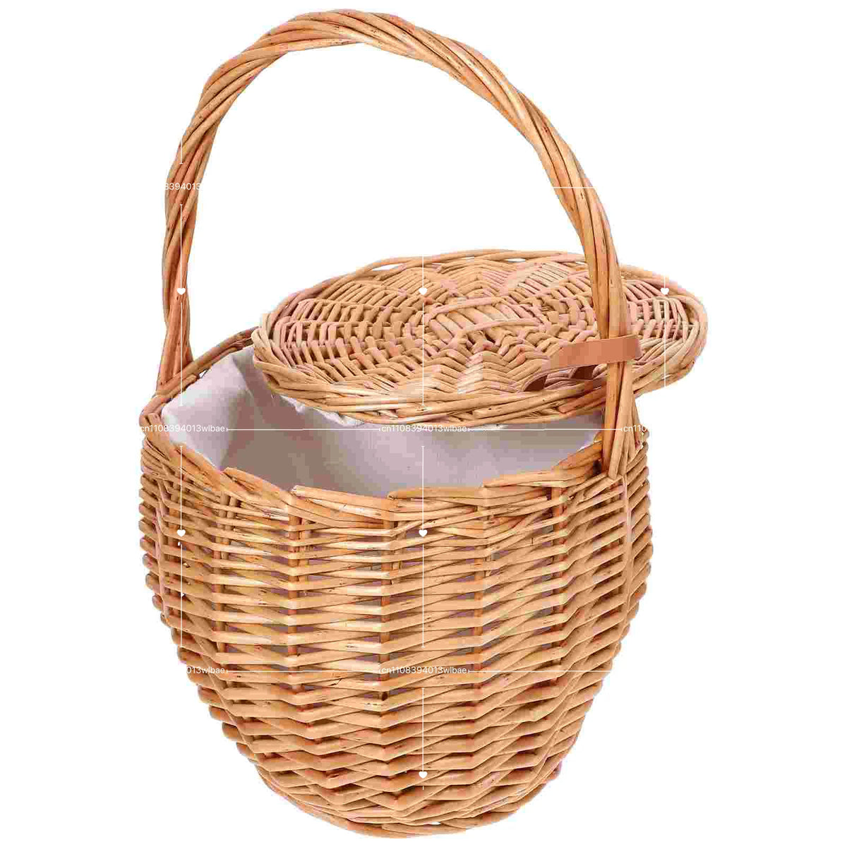 panier osier tressé naturel poignées cuir foulard rouge lunettes soleil rouges traditionnel