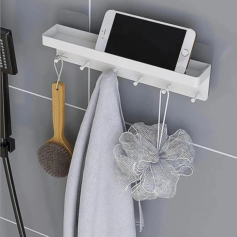 porte clés mural noir moderne porte lunettes téléphone savonnette papier rasoir ciseaux règle