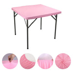 couvre table carré élastique noir rouge vert bleu rose violet blanc uni moderne festif