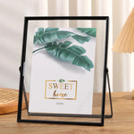 Cadre photo moderne noir or feuilles bananier fleurs séchées simple sweet 10 pouces