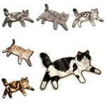 tapis sol antidérapant imperméable chats imprimé noir blanc gris animaux couloir exercice adultes
