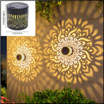lampe solaire décorative mandala ajouré floral extérieur jardin clôture porche lumière chaude lumière colorée