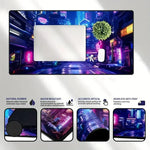 tapis souris anti dérapant violet nuages étoiles moderne adhésif 20x25cm 30x60cm