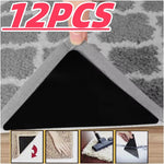 protections anti dérapantes tapis adhésives utilitaires noires grises rouges marrons beige triangles intérieur salon