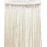 rideaux modernes argentés 1m 2m franges brillantes polyester translucides chambre