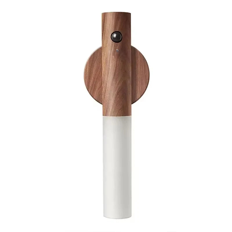 lampe murale led rechargeable aimantée texture bois finition mate moderne minimaliste