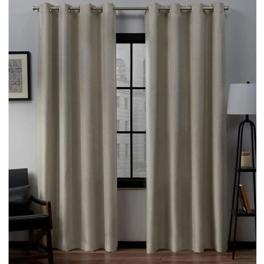 rideau anti radiation beige gris tissu texturé moderne dorés protection emf