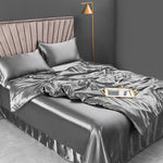 Taies d'oreiller en soie pure assorties à la housse de couette