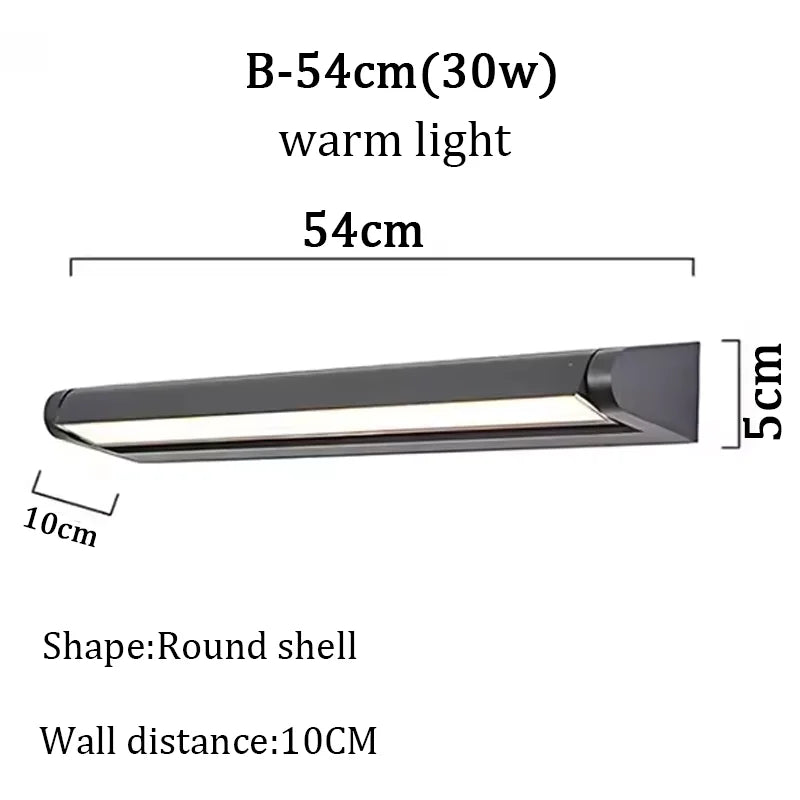 lampe murale extérieure led moderne réglable ip65 noir jaune chaud 2492000lm